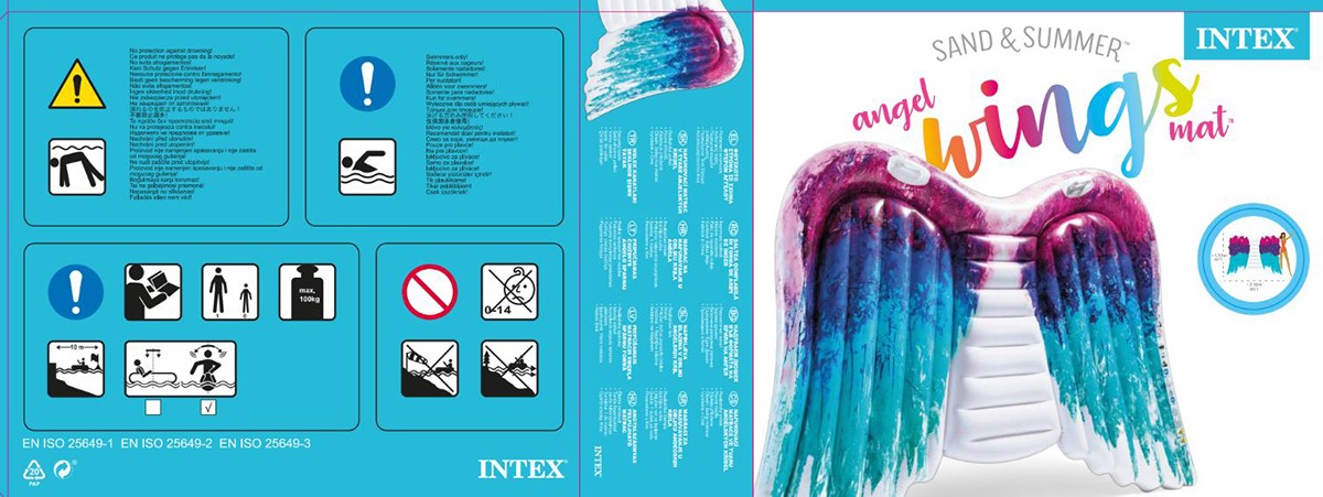 現貨 Intex Angel Wings 網紅 道具 天使之翼 雙人戲水充氣浮排 58786eu