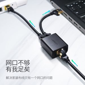 綠聯 Rj45 網路線 分線器 一條網路線傳送兩個 Port 訊號 一組