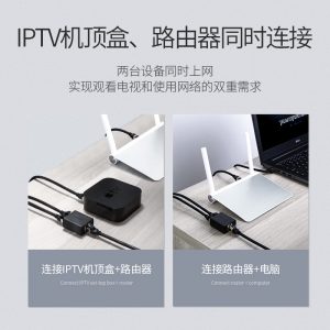 綠聯 Rj45 網路線 分線器 一條網路線傳送兩個 Port 訊號 一組